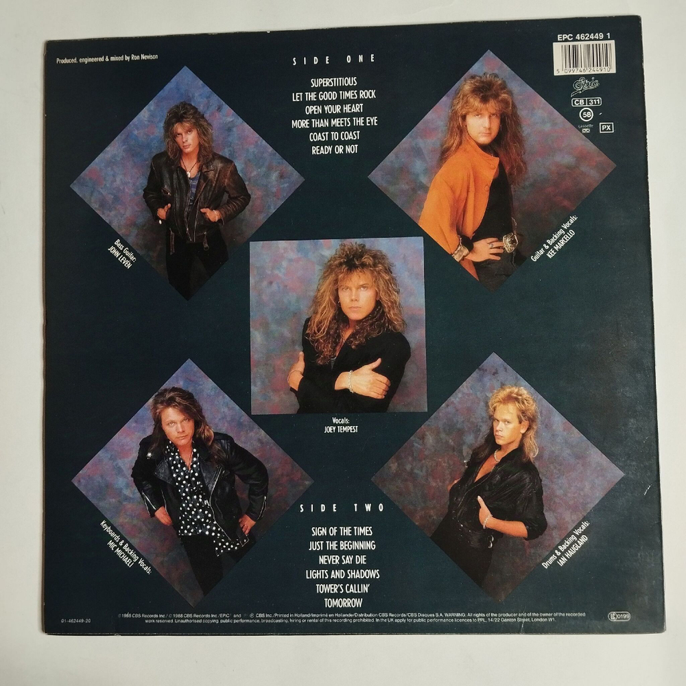 Винтажная виниловая пластинка LP Europe Out Of This World (Holland 1988)