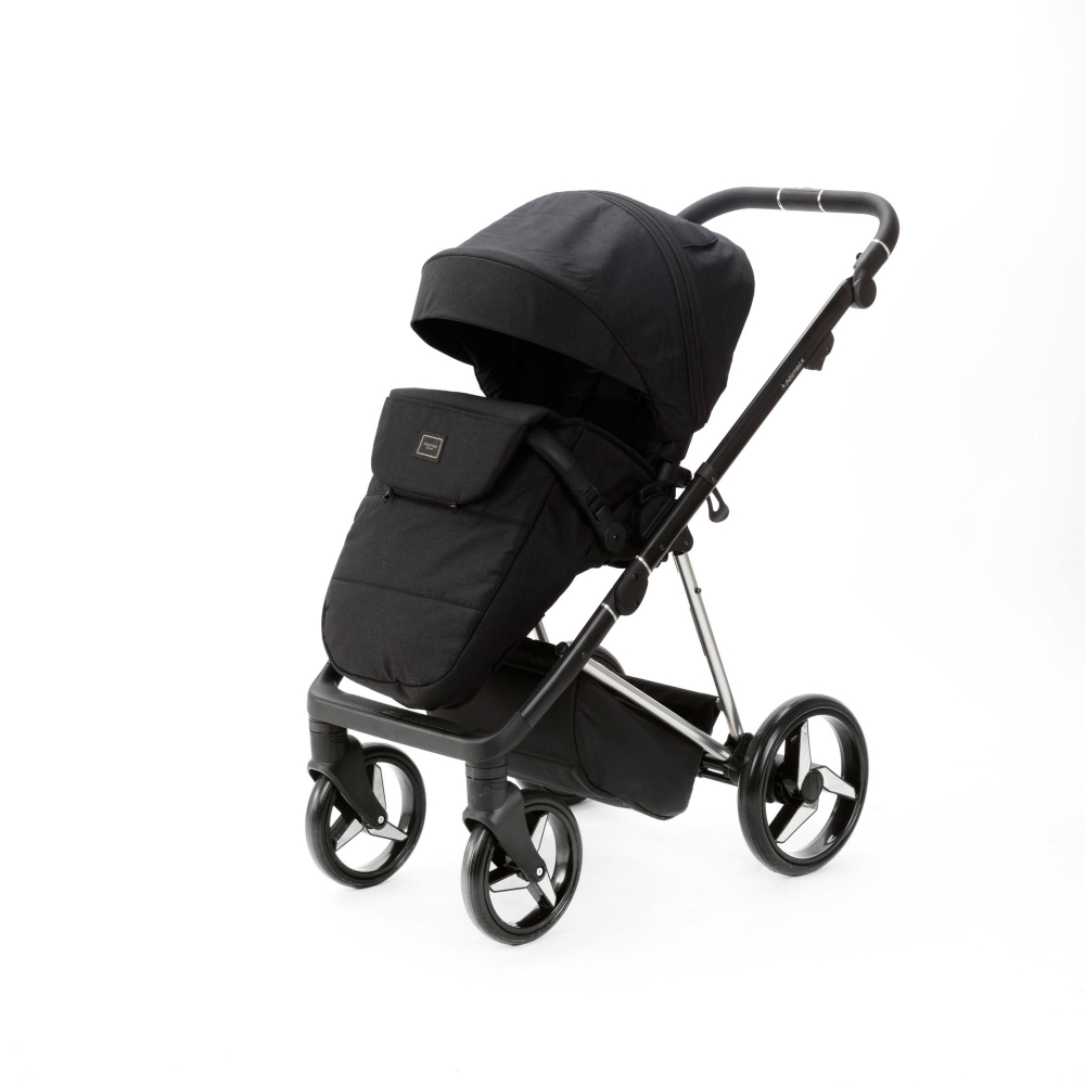Детская универсальная коляска Adamex Quantum Star Q-STAR51 (2в1) Черный, Хром