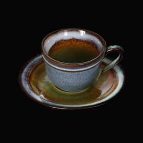 Чайная пара 290мл, синий+зеленый "Corone Verde"