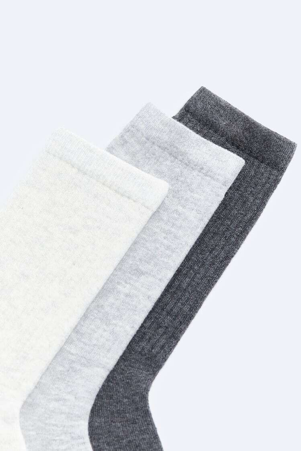 ZARA НАБОР ИЗ 3 ПАР КОМБИНИРОВАННЫХ НОСКОВ, РАЗНОЦВЕТНЫЙ