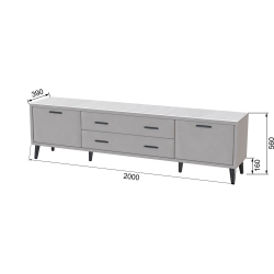 Тумба ТВ Пай 2,0, Светло-серый