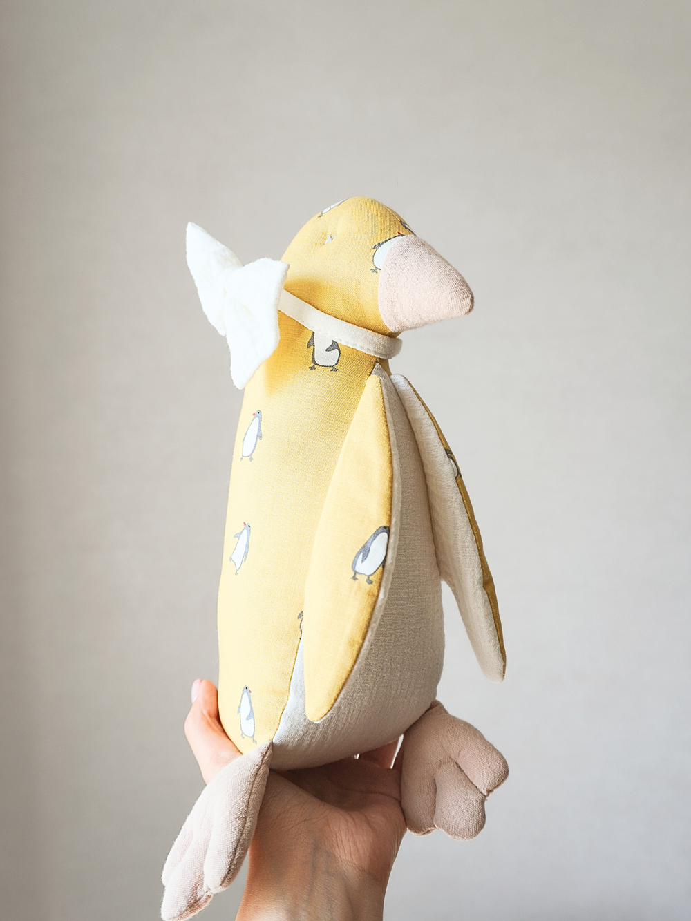 Льняная игрушка Пингвин