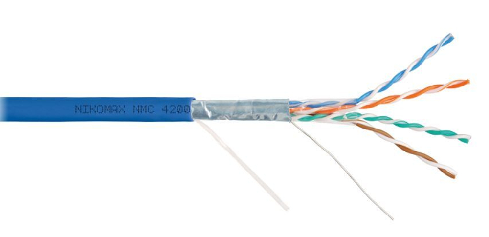 Кабель витая пара F/UTP 5e кат. 4 пары NikoMax NMC 4200C-BL