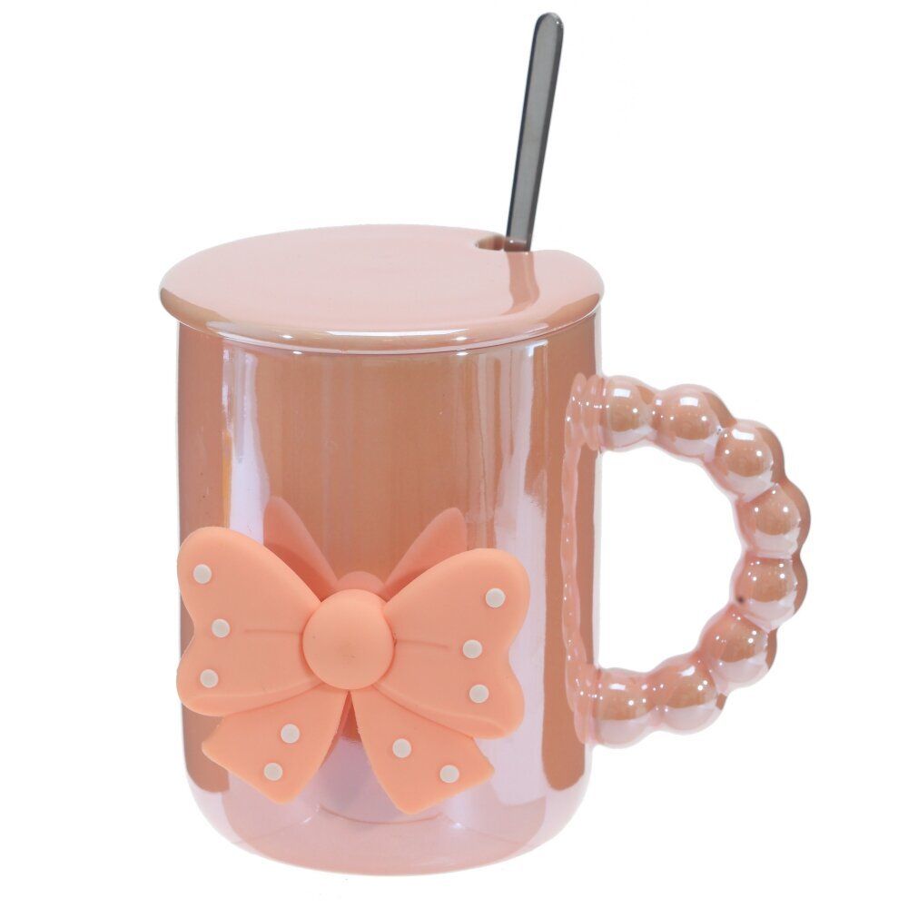 GAEM Кружка с крышкой и ложкой, 380 мл, L11,5 W9 H11 см, 4в.