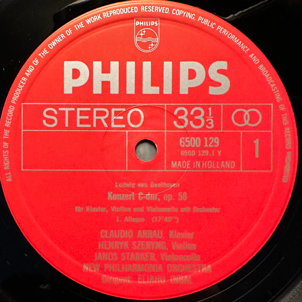 Бетховен - Тройной концерт (Голландия 1970г.)