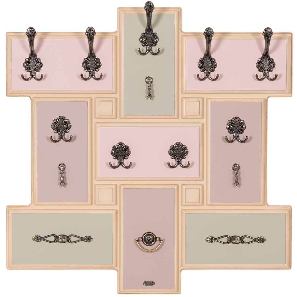 Вешалка настенная Пандора 9 Айвори Акварель