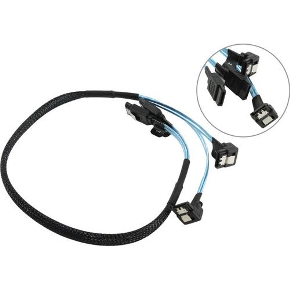 Orico &lt;CPD-7P6G-BW902S&gt; SerialATA Cable, двойной, Г-образный коннектор