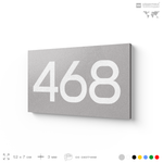 Номер на дверь 468, табличка на дверь для офиса, квартиры, кабинета, аудитории, склада, серая 120х70 мм, Айдентика Технолоджи