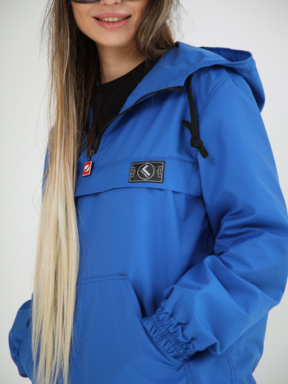 Анорак мужской без утеплителя васильковый Город Горький