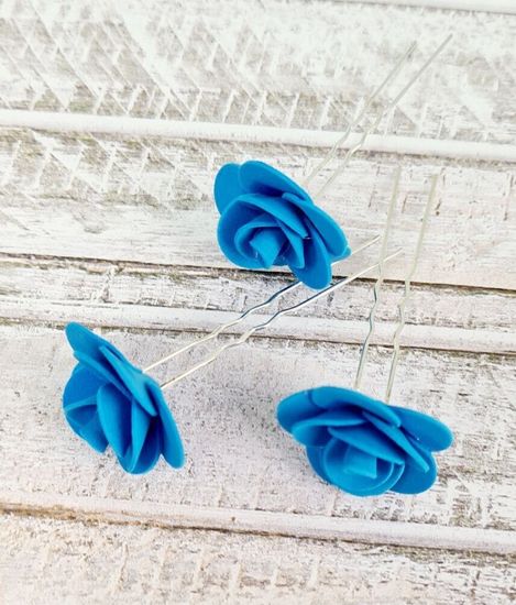 Набор шпилек "Розочки мини" латекс, 5 шт, белые