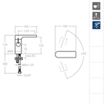 Смеситель для раковины AROLA 2602-70