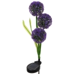 Светильник на солн.батарее (фигура на спице с подсветкой) «Одуванчики» 75 см, Фиолетовый (свечение мультицвет)