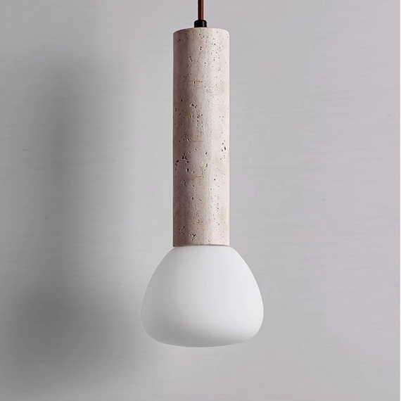Серия подвесных светильников из травертина Lunor