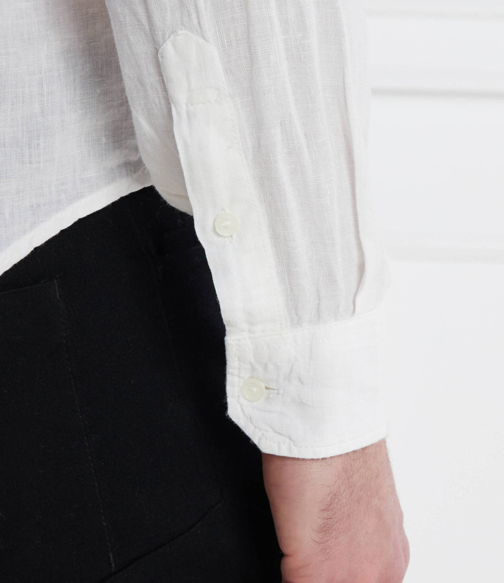 Льняная рубашка BLAUER - белый(BLUS01025 006781)