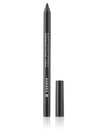 Контур для глаз Korres Black Volcanic Minerals Eyeliner Shimmering Eyeliner 01 черный (1,2 г)