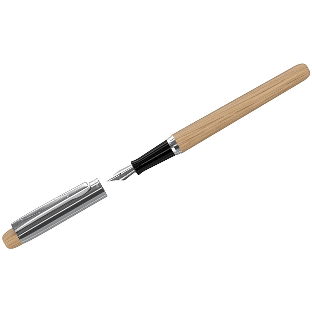 Ручка перьевая Berlingo Nature, чёрная, 0.8 мм, бук