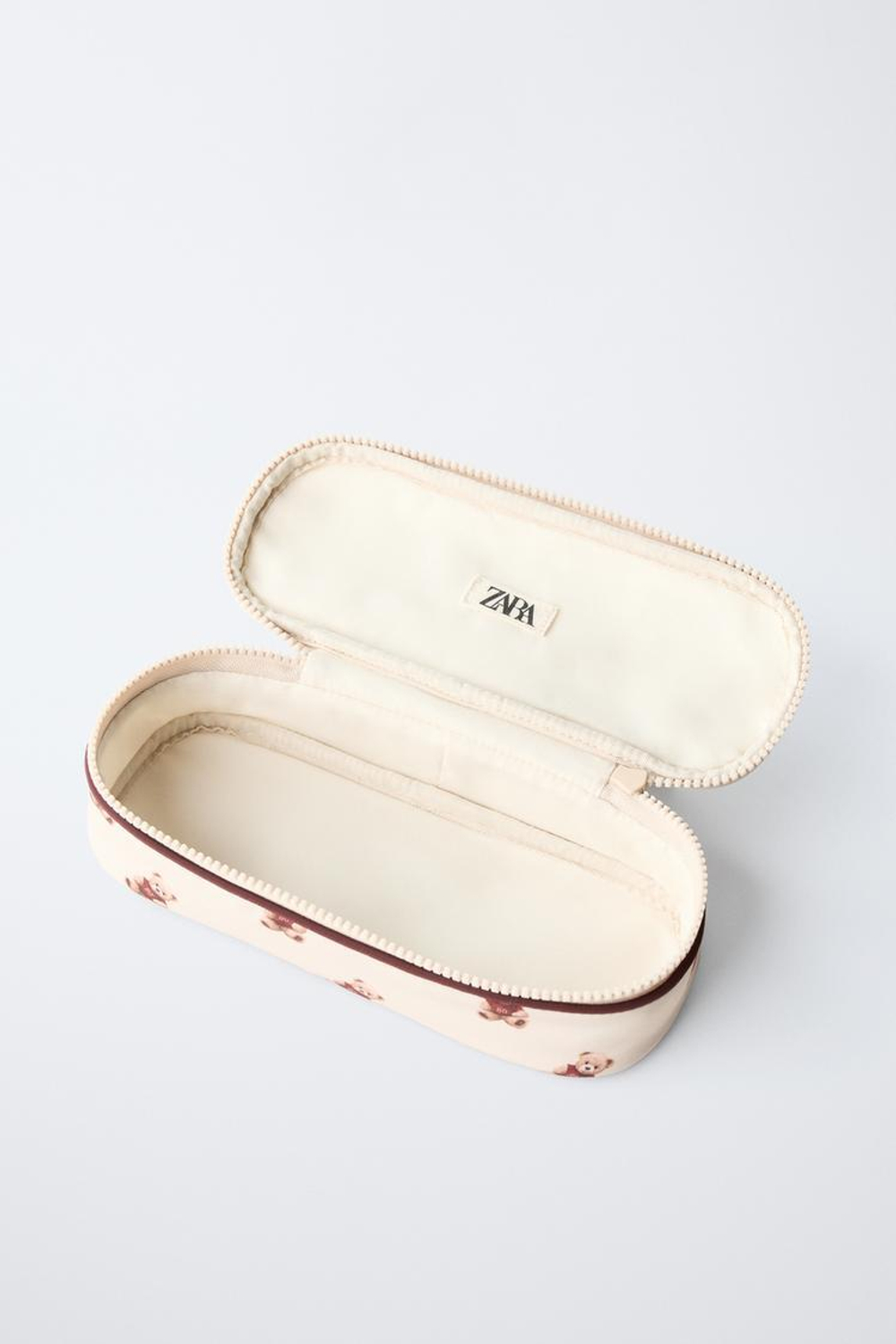 ZARA ШКОЛЬНЫЙ ПЕНАЛ С МИШКАМИ, ЭКРЮ