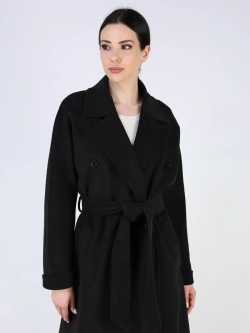 Пальто демисезонное длинное с поясом