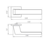 Ручка раздельная K.ARC.Q52.DIPLOMAT BL-24 черный