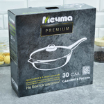 Сковорода 30см Premium blue со съемной ручкой и стеклянной крышкой