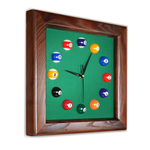 *Часы Квадрат ясень/сукно