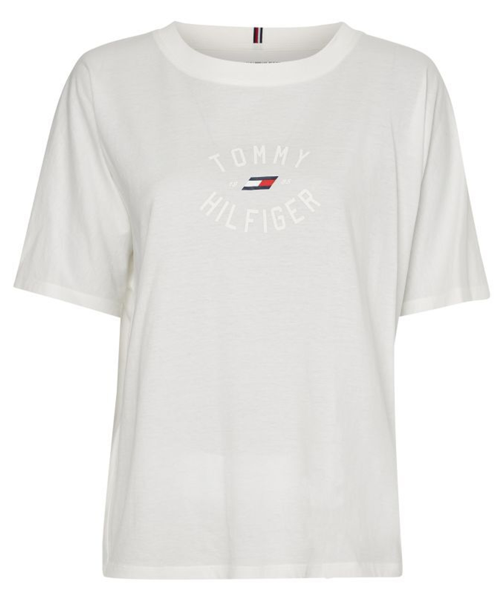 Женская теннисная футболка Tommy Hilfiger Relaxed Graphic Tee - ecru