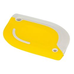 Скребок для теста 2 в 1 Hilly, 10,7х8 см, светло-серый/желтый