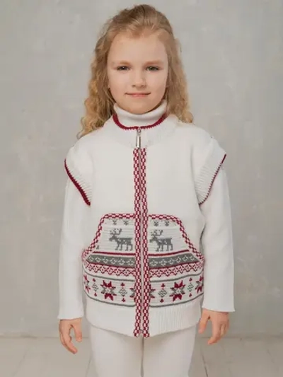 Жилетка вязаная на молнии