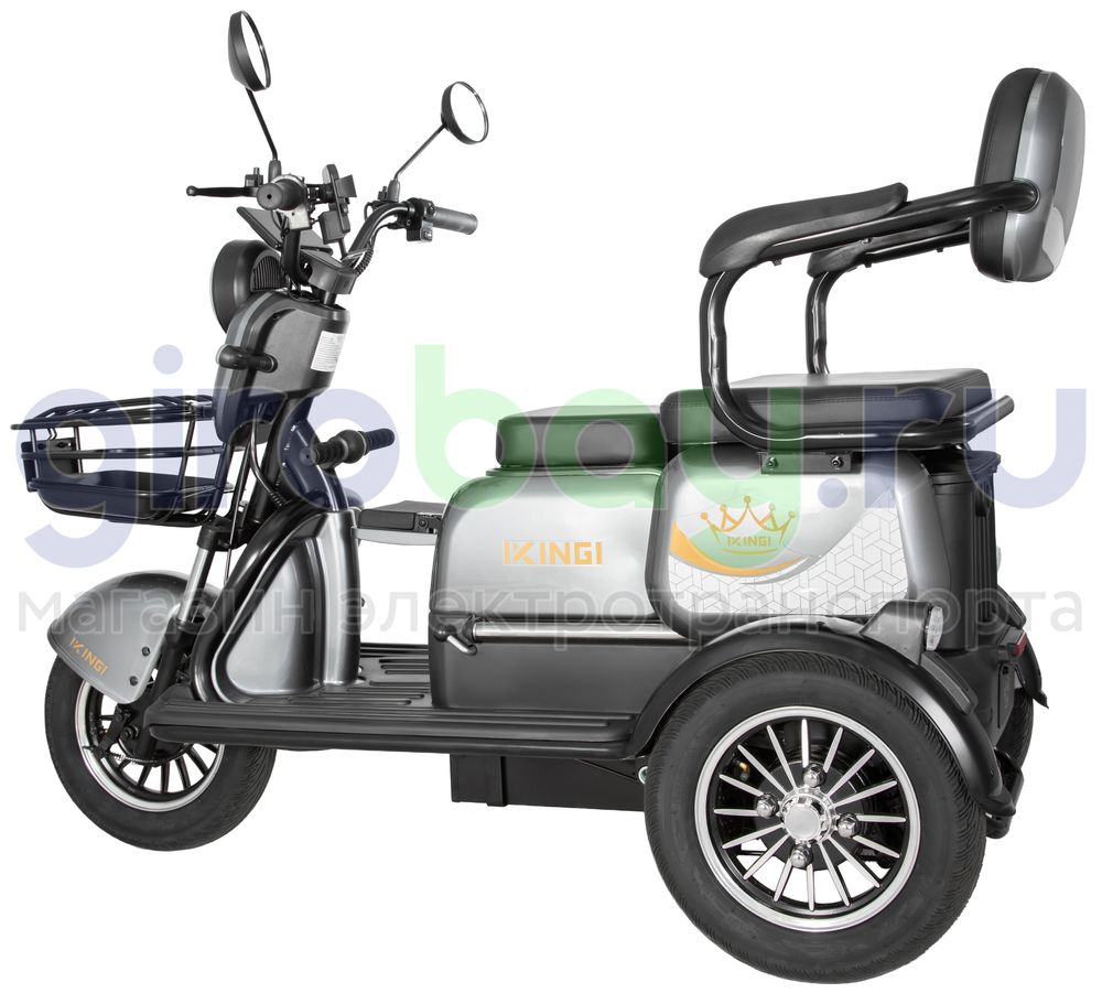Электроскутер IKINGI SIBTRIKE 1000W (60V/25Ah) - Серый фото №9