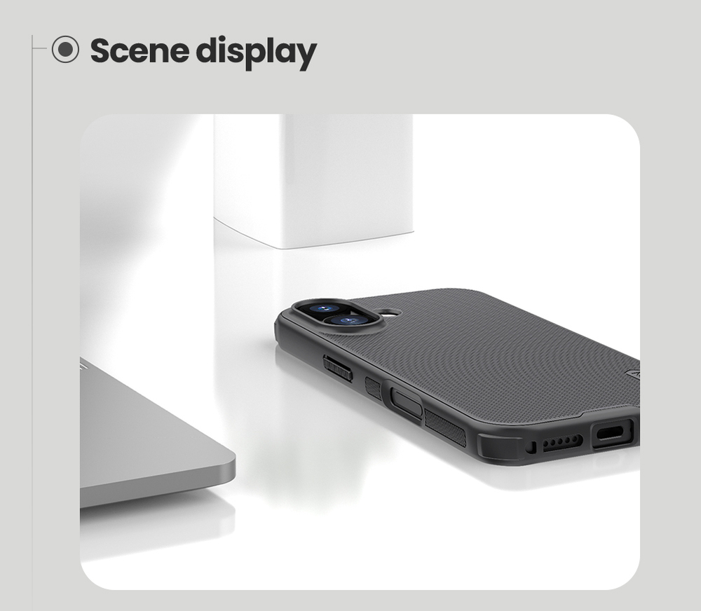Усиленный противоударный чехол черного цвета от Nillkin для iPhone 17, серия Super Frosted Shield Pro