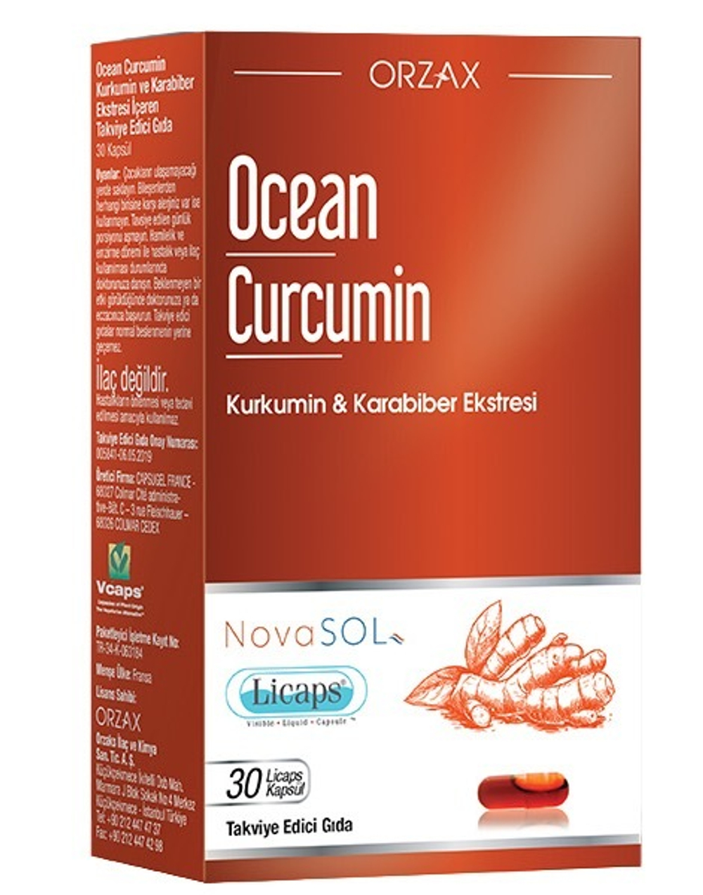 Ocean Куркумин 30 капсул Licaps