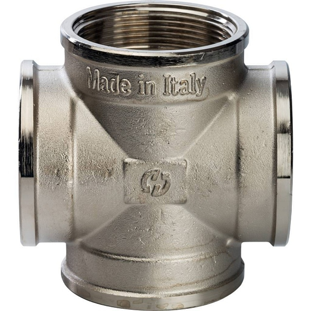 Крестовина STOUT SFT 0031 - 2" (для стальных труб, латунь никелированная)