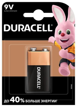 Элемент питания DURACELL 6LR61 plus 9V