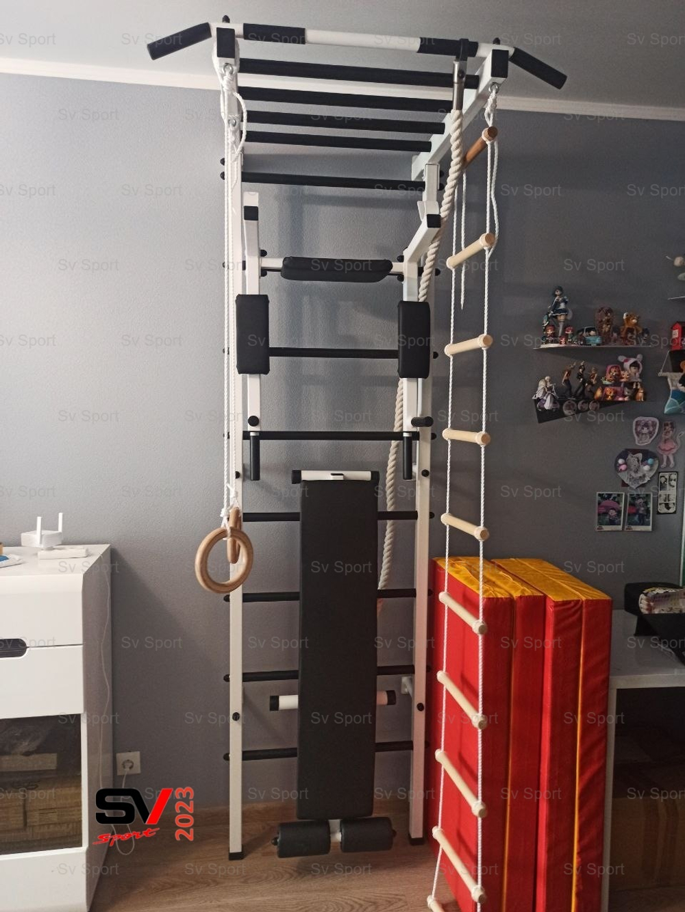 Монтаж шведской стенки Sv Sport в пеноблочные, газоблочные стены