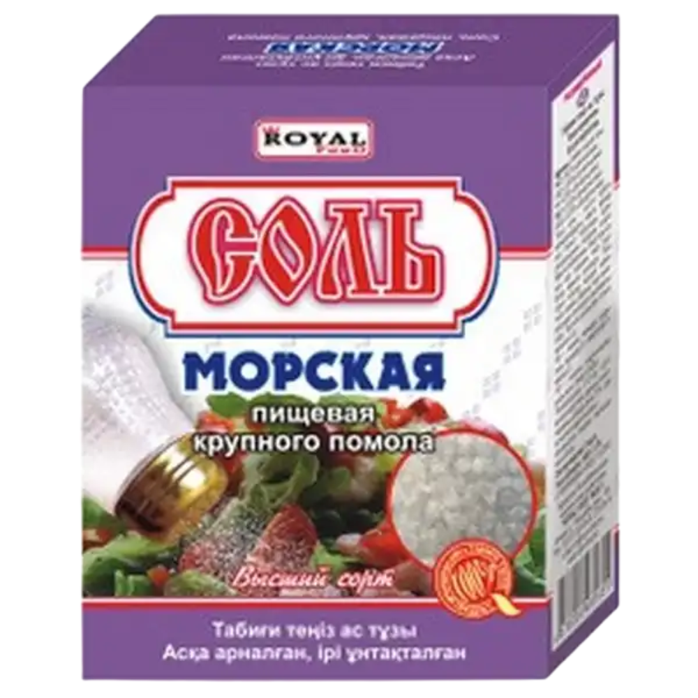 Соль морская крупного помола Royal 500 гр