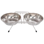 Миска металлическая двойная «Декстер», диаметр 14см/ высота бортика 4 см/ 300мл