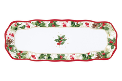 Блюдо овальное 37х14см Easy Life Рождественские ягоды