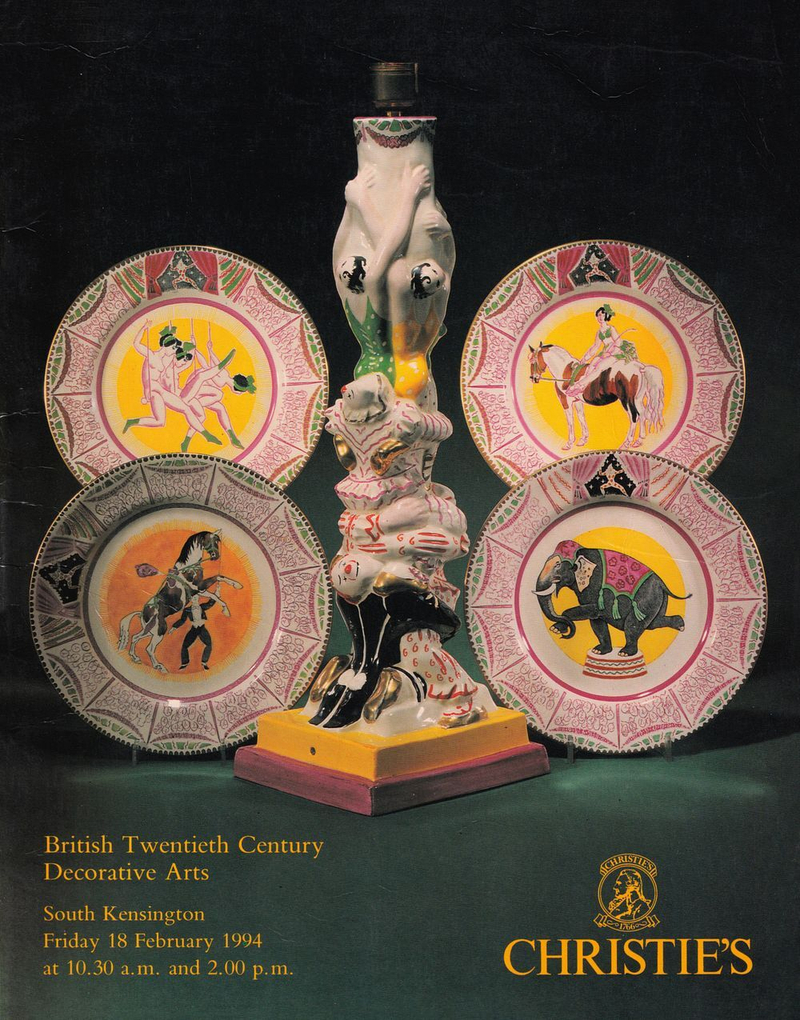 Каталог аукциона Christie's, Лондон, Британское декоративно-прикладное искусство ХХ века от 18 февраля 1994 года