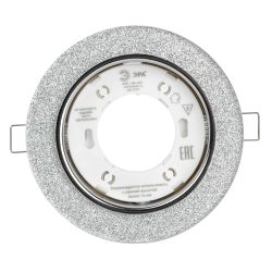 Встраиваемый светильник со светодиодной подсветкой ЭРА DK LD51 CH/SHSL GX53 хром серебро