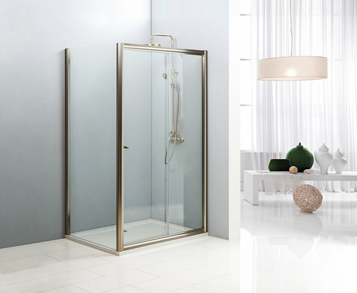Душевой уголок Cezares Giubileo 140x90 GIUBILEO-AH-1-140/90-SCORREVOLE-C-Br профиль Бронза стекло прозрачное