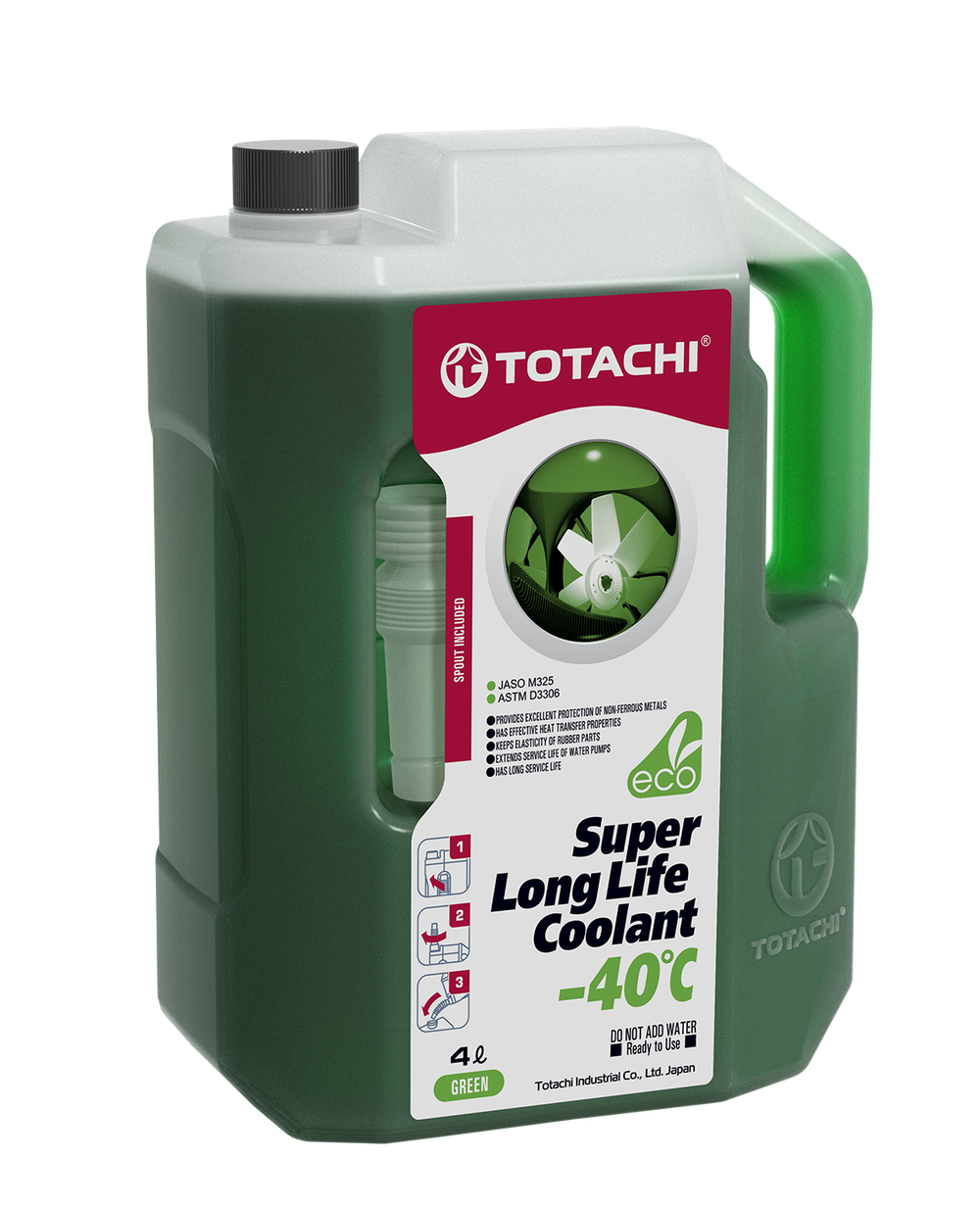 Антифриз зеленый TOTACHI SUPER LONG LIFE COOLANT Green -40C 4л