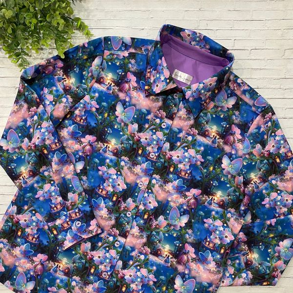 ЛЕС ФЭНТЕЗИ ФИАЛКА, 100% хлопок Handmade Fabrics 7