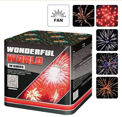 Батарея салютов "Wonderful World" GWM5034 19 залпов * 1.2"