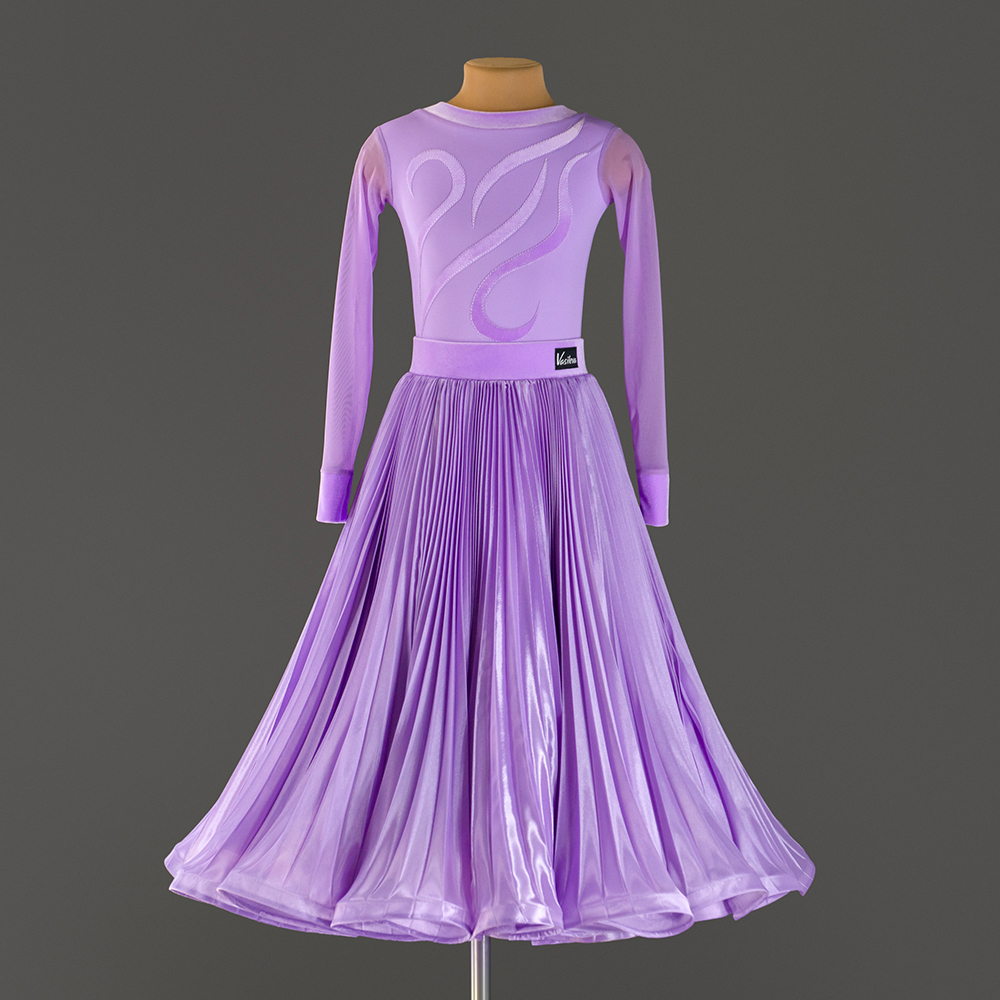 Lilia 20-112-01-C | Платье с аппликацией для спортивных бальных танцев | Vasileva Dance