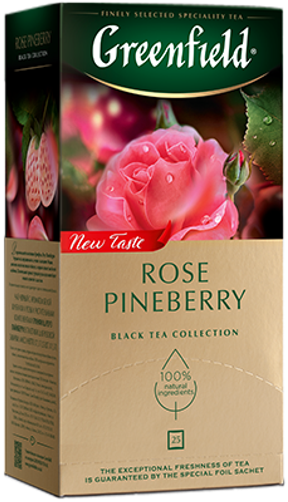 Чай черный Greenfield, Rose Pineberry, 25 пак