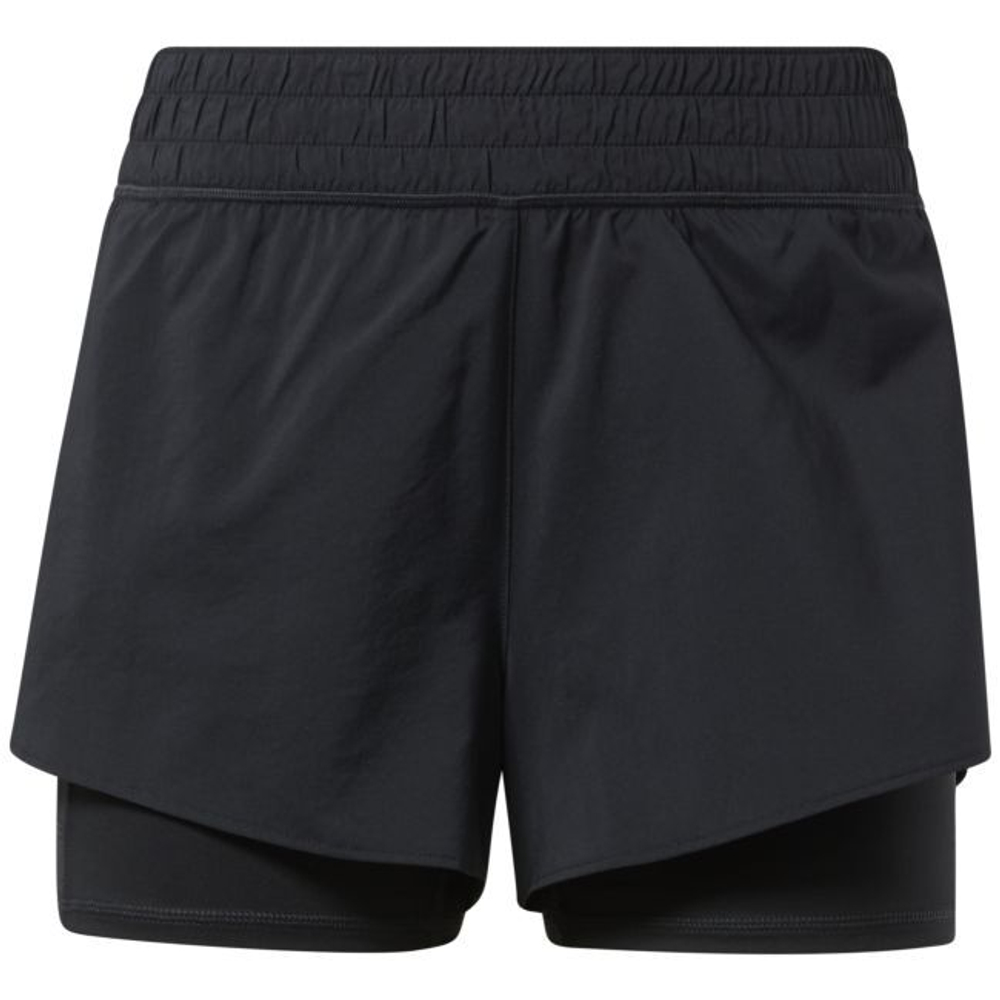 Женские Шорты теннисные Reebok Workout Run 2in1 Short W - black