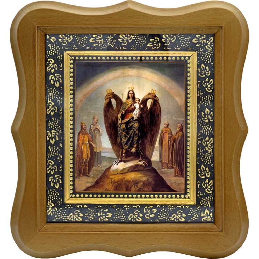 Самодержавная икона Божией Матери на холсте.