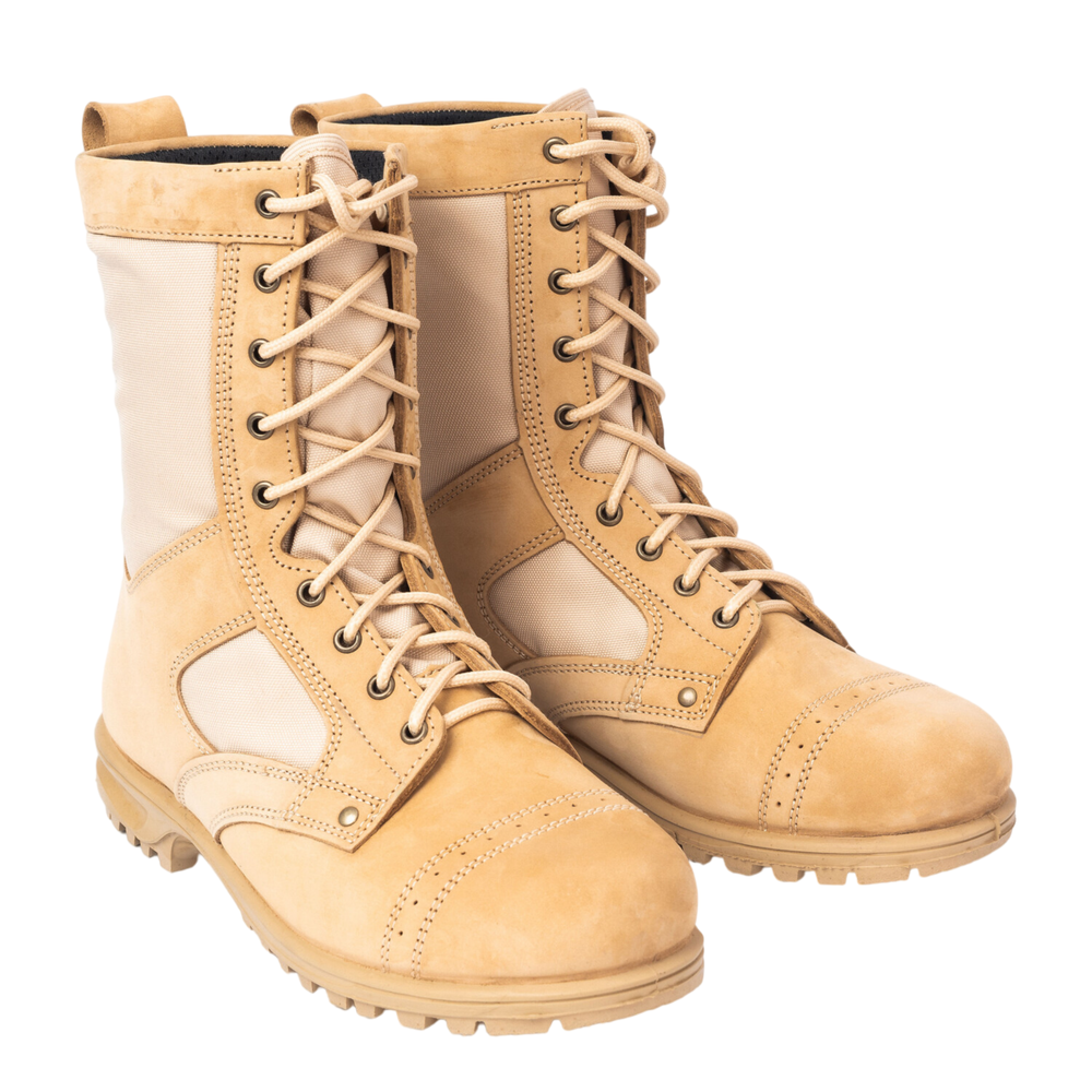 Мод. 435 Ботинки с текстильными берцами (бежевые)