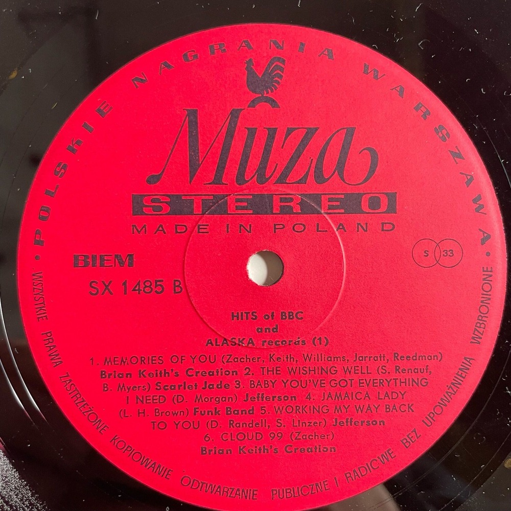 Винтажная виниловая пластинка LP Сборник Hits Of BBC And Alaska Records 1 (Польша 1977)