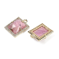 Подвеска Квадрат 15,5мм, родонит